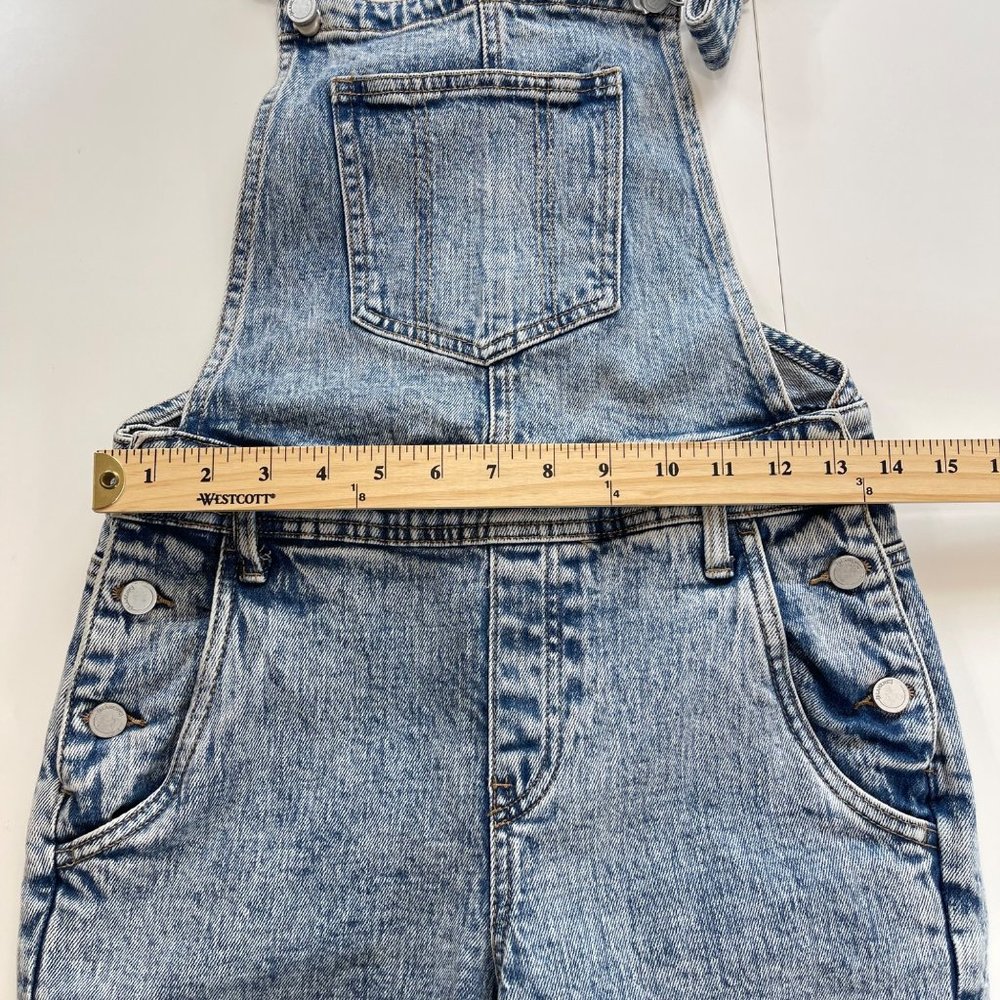 BLANKNYC Blue Stonewashed Distressed Denim Overalls Size 24 NWOT - Picture 11 of 14